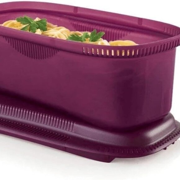 Tupperware Microwave Pasta Master Noodle Cooker Drain Serve Store All in One NEW - Picture 10 of 13